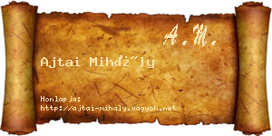 Ajtai Mihály névjegykártya
