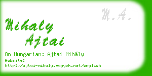 mihaly ajtai business card